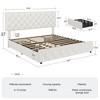 Whizmax King Size Bed Frame with 4 Storage Drawers, Faux Leather Upholstered Platform Bed Frame with Adjustable Headboard, No Box Spring Needed - 2 of 4