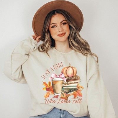 Simply Sage Market Women's Graphic Sweatshirt Coquette Girl Who Loves Fall