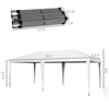 DSVIMOY 10'*20' Pop Up Canopy Tent, Outdoor Instant Gazebo Sun Shade Shelter for Catering, Wedding, White, 230.4"*116.4"*106.8" - 3 of 4
