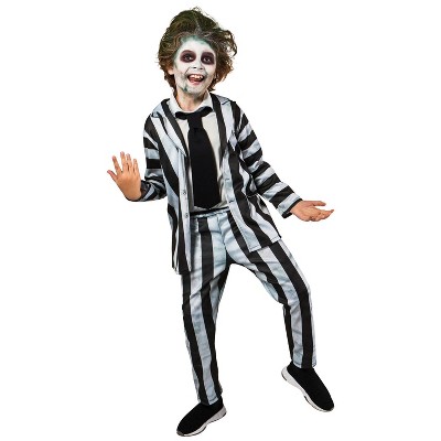Rubie's Boys' Striped Suit Beetlejuice Costume - Size 10-12 - White