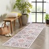 Coolmee Washable Area Rug Boho Floral Rugs for Living Room, Non-Slip Low Pile Throw Indoor Floor Rug Vintage Carpet for Home Office - 3 of 4