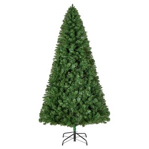 VEVOR Christmas Tree,6ft Artificial Xmas Tree, Full Holiday Decor Trees with 1250 Branch Tips & Sturdy Metal Base for Party Office Decoration, Green - 1 of 4