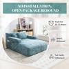 Vynxaria Chenille Lazy Sofa Chaise Longue Armchair with 3 Pillows for Ultimate Comfort - 4 of 4