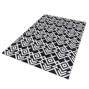 Area Rug, Washable Rug, Modern Geometric Accent Rug, Soft Rugs for Living Room, Ultra-Thin Low Pile Entryway Rug, Non Slip Carpet for Bedroom - 1 of 4
