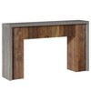 Resenkos Wood Console Table, Stylish Entryway Table, Modern Sofa Table, Versatile Display Table, Brown & Gray, Home Decor Essentials， Brown - 3 of 4