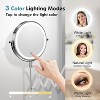 FASCINATE 2-Sided Rechargeable Wall Mounted Makeup Mirror with 1X10X Magnification 3 Color Lights Dimmable Touch Screen 360°Swivel - 4 of 4