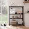 QingMoon 1400 LBS Standing Shelf, 4 Tier Wide Storage Shelves with Adjustable Heavy Duty Metal Wire Rack for Garage, Warehouse and Kitchen - 2 of 4