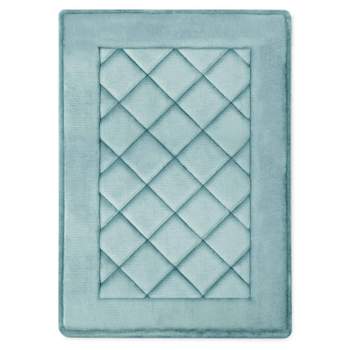 Softlux Extra Thick Charcoal Infused Diamond Memory Foam Runner Bath Mat - Microdry