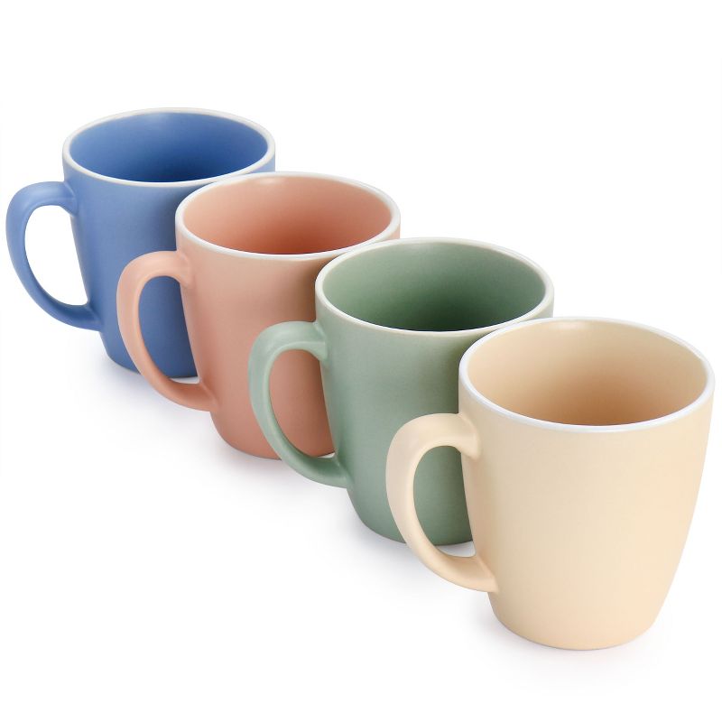 Spice by Tia Mowry 4 Piece 17.5oz Stoneware Mug Set in Matte Assorted Colors, 2 of 7