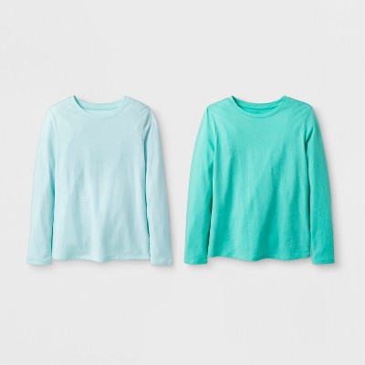 girls green long sleeve shirt