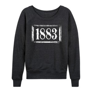Women's - 1883 - 1883 Logo Lightweight French Terry Wide Neck Long Sleeve Graphic Shirt - 1 of 4