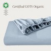 260 Thread Count Organic Cotton Percale Fitted Sheet by Bare Home - 2 of 4