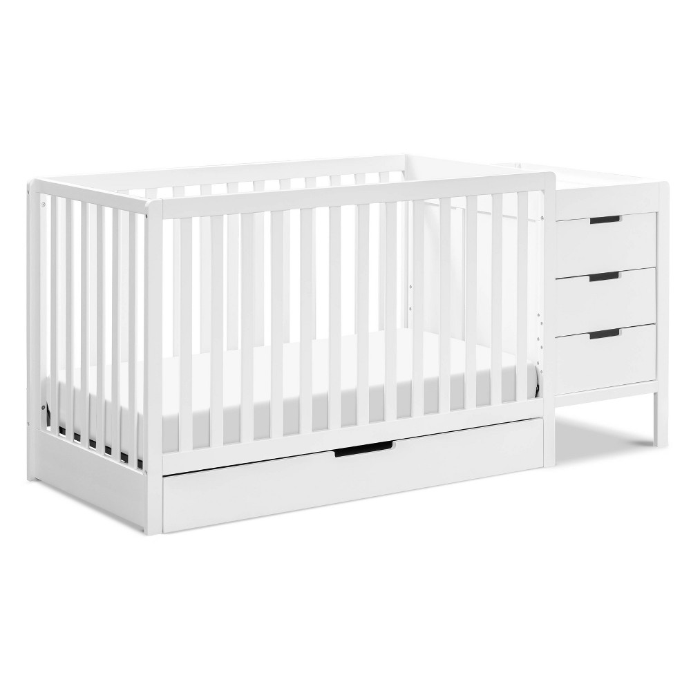 Photos - Bed Carter's by DaVinci Colby 4-in-1 Convertible Crib & Changer Combo - White