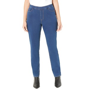 Catherines Women's Plus Size Petite The Knit Jean - 1 of 4