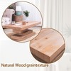 Vynxaria Modern Rustic Wood Coffee Table ,Farmhouse style coffee table,Wood block base coffee table, Living room - 3 of 4