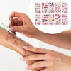 Unique Bargains Realistic Party Styles Fake Tattoos Pink 10 Pcs - 4 of 4