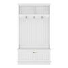 KWPZQEB Hall Tree with Storage Shoe Bench, 4-in-1 Design Coat Racks with 3 Hooks & Barn Door, Wooden Storage Organizer for Entryway, Hallway - 4 of 4