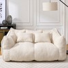 NicBex Chenille Bean Bag Chair for 2 People,Lazy Loveseat Sofa with High Resillence Foam for Living Room,Bedroom,Apartment - 2 of 4