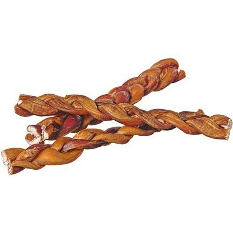 Pawstruck 9" Braided Bully Sticks for Dogs - Natural Bulk Dog Dental Treats & Healthy Chews, Chemical Free, 9 inch Best Low Odor Pizzle Stix, 1 of 5
