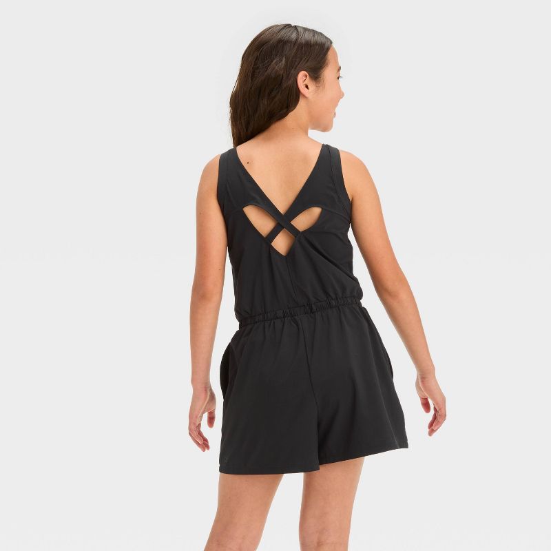 Girls' Woven Romper - All In Motion™, 3 of 5