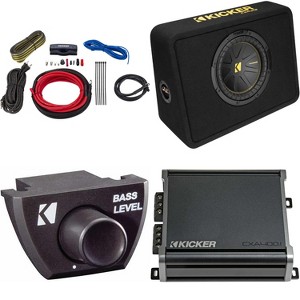 Kicker 10 Inch Comp Truck Bass Package 50TCWC102 with 46CXA4001, Bass Knob and 47VK8 amp wire kit - 1 of 4