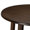Maven Lane Sasha Rustic Round Wooden Dining Table in Weathered Brown Finish - 3 of 4