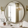 BEAUTYPEAK Round Wall Mirror 24"x24" Antique Beaded Resin Frame Vanity Mirror - 2 of 4
