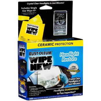 Turtle Wax 53435 Speed Headlight Lens Restorer Kit with Ceramic Acrylic Protection Wipes 2 fl. oz
