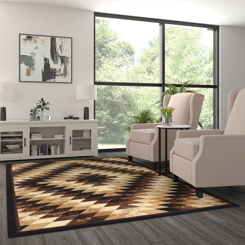 Masada Rugs Stephanie Collection Area Rug with Distressed Southwest Native American Design 1106, 4 of 7