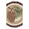 Earth Rugs Pinecone Round Large Coaster 7" Rustic Lodge Cabin Decor - 3 of 3