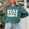 Simply Sage Market Women's  Garment Dyed Graphic Sweatshirt Stay Cozy Puff Print - 2 of 4