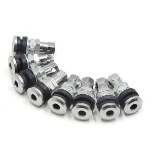 Unique Bargains Bolt-in Motorcycle Tubeless Wheel Tire Valve Stem with Dust Cap 8 Pcs - 1 of 3