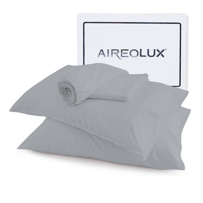 600 Thread Count Cotton Sateen Sheet Set - Aireolux, 5 of 13