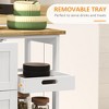 Mshliw Rolling Kitchen Island Cart with Drawers and Removable Serving Trays, Rubberwood Top Butcher Block Bar Cart on Wheels with Storage Shelves - 3 of 4