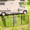 FURNIinspire Pet Crates and Houses Secure Portable Pet Fence, Pet Exercise Pen for Outdoor, for Outdoor Adventures Home Use, Black, 32"*32"*32" - 3 of 4