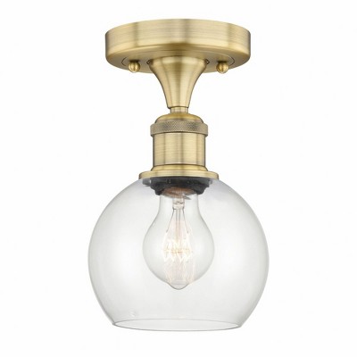 Athens - 1 Light Semi-Flush Mount In Industrial Style-8.88 Inches Tall and 6 Inches Wide