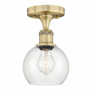 Innovations Lighting Athens 1 - Light Semi-Flush Mount in  Brushed Brass - 1 of 1