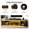 Skyzoo Modern TV Stand for for 50/55/65/75/85" inches TV with LED Lights Power Outlet Entertainment Center Media Console for Living Room - 4 of 4