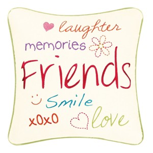 C&F Home 16" x 16" Friends Pink Embroidered Pillow - 1 of 2
