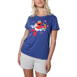 Women's Sesame Street Valentine's Day Cupid Elmo Loose T-Shirt - 1 of 4