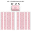 Big Dot of Happiness Pink Winter Wonderland - Mini Candy Bar Wrapper Stickers - Holiday Snowflake Birthday Party & Baby Shower Small Favors - 40 Count - 3 of 4