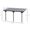 14.5' x 10' Aluminum Polycarbonate Pergola with UV Blocking for Outdoor Wall-Mounted Use, Family Shade - 3 of 4