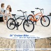 NAYSAYE Bicycle 26 Inch Beach Cruiser Bike 7 Speed Steel Frame for Relaxed Outdoor Riding, Orange, 69.96"*28.32"*43.2" - 4 of 4
