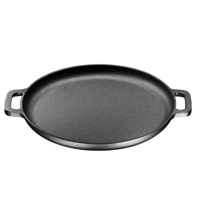 Black Cast Iron 12-Inch Skillet Pan with Dual Handles