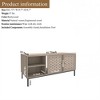 Shoe Cabinet, Shoe Rack Cabinet with 3 Rattan Flip Drawers - 4 of 4