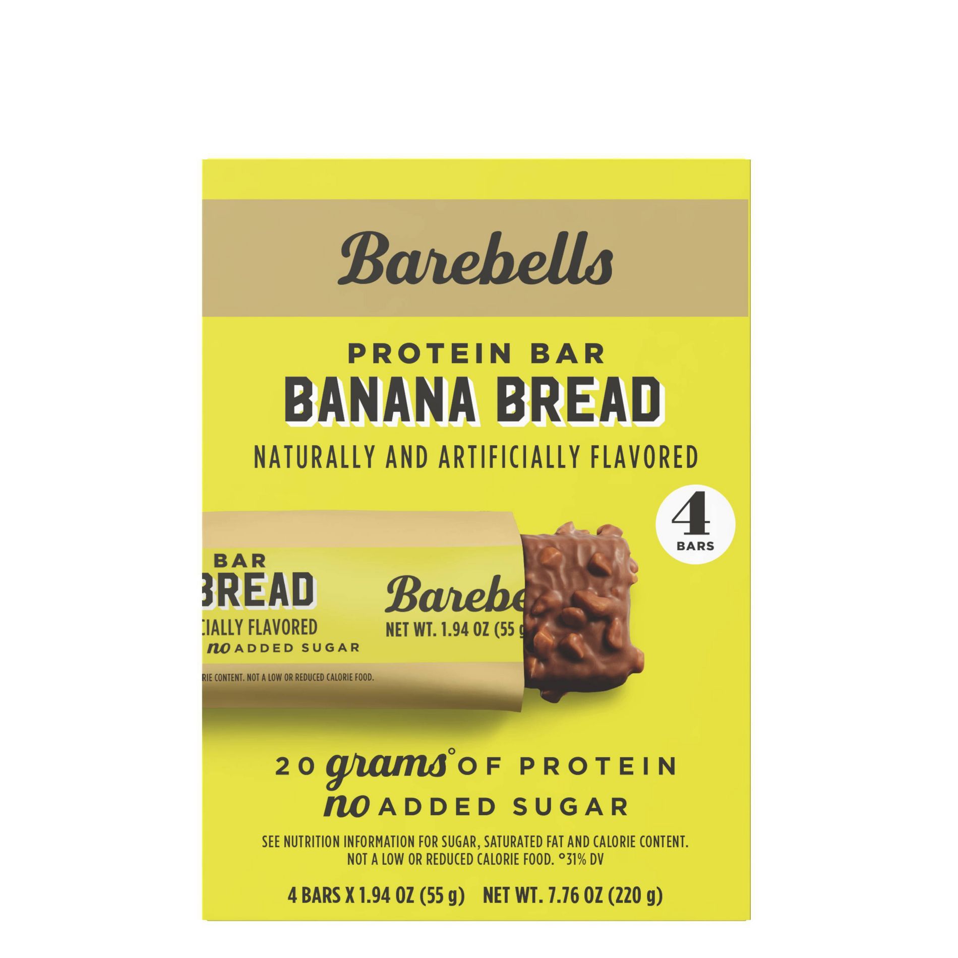 Barebells Banana Bread Nutrition Bars Protein Bars - 20g Protein - 7.76oz/4pk