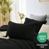 Black Queen Bed Set - 7 Piece Boho Design with Black Grey Comforter, Sheets Shams - 4 of 4
