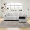 NicBex Couches for Living Room 75.6" Loveseat Sofa Minimalist Corduroy Fabric Upholstered 2-Seater Sofa Couch Matches 30.7" Ottoman for Bedroom - 2 of 4