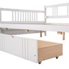 NicBex Full Size Daybed,Wood Sofa Bed Frame with 2 Drawers for Bedroom,Living Room,Apartment - 4 of 4