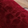 Kate Aurora Red Hook Cut Leaf Embossed Chenille Ultra Plush & Fluffy 18"x 18" Filled Accent Throw Pillow With Removable Zipper Shell/Cover - 3 of 4